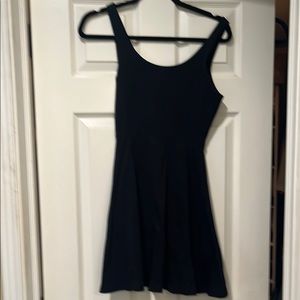 Express Black Sleeveless Fit and Flare Mini Dress